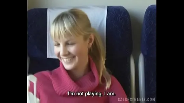 Big Czech streets Blonde girl in train new Movies