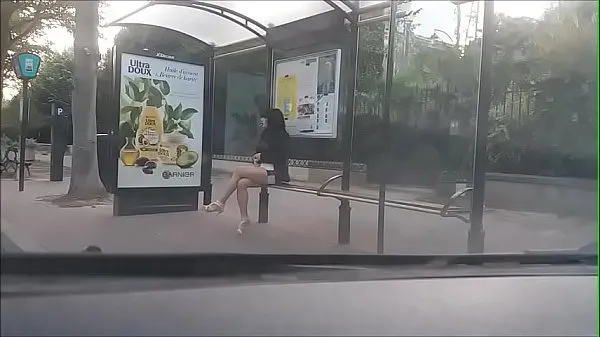 Big bitch at a bus stop new Movies
