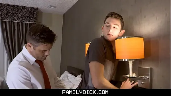 Big FamilyDick - Horny Stepdad Secretly Fucks His Boy’s Tight Asshole In A Hotel Room new Movies