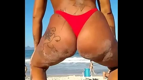 Big On the beach little bitch wiggling in thong new Movies