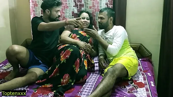 Indian hot randi bhabhi fucking with two devor !! Amazing hot threesome sex Filem baharu besar
