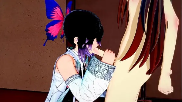 Demon Slayer Futanari - Shinobu x Nezuko Blowjob and Fucked - Sissy crossdress Japanese Asian Manga Anime Game Porn Gay Phim mới lớn