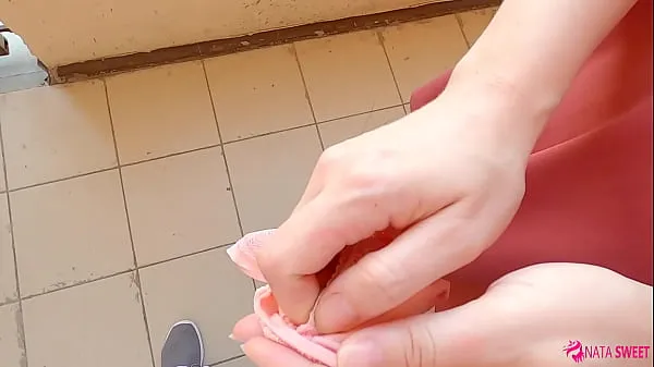 Big Sexy neighbor in public place wanted to get my cum on her panties. Risky handjob and blowjob - Active by Nata Sweet new Movies